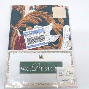 Vintage Tablecloth W.C Designs Christmas 100% Cotton 60"x104" Oblong